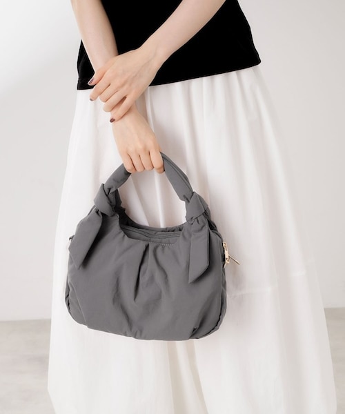 【美品】 トートバッグ ハンドバッグ チューン ミニボストン 三角ロゴ ナイロン 美品】 トートバッグ ハンドバッグ チューン ミニボストン 三角