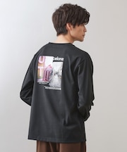 フォトグラフプリント長袖Tシャツ【洗濯機OK】