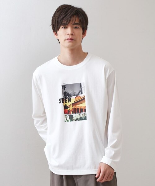 PHENNY 写真プリント 長袖シャツ フォトグラフプリント長袖Tシャツ【洗濯機OK】｜ザショップ
