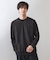 リンクスジャカード長袖Tシャツ【サスティナブル素材使用/洗濯機OK】