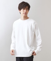 リンクスジオメトリック長袖Tシャツ【サスティナブル素材使用/洗濯機OK】