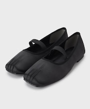 サテンスクエアバレエシューズ