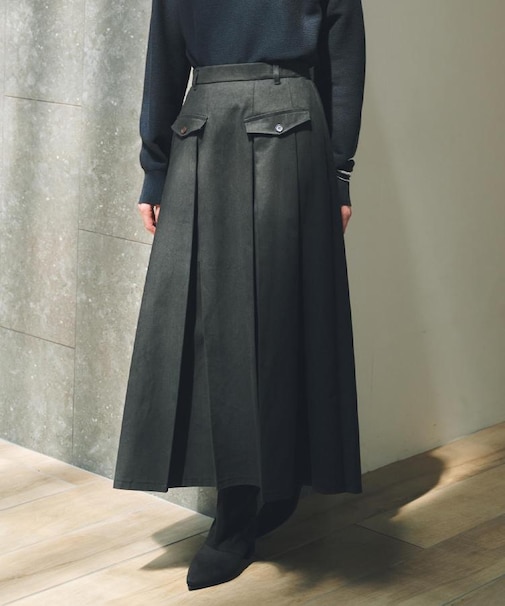 フラップタックスカート【洗える】