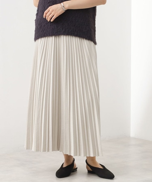 スエードプリーツスカート【洗える】