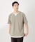 ツイルキーネック半袖Tシャツ
