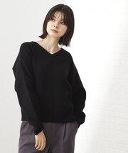優秀Vネックニット【毛玉になりにくい/静電気防止/洗濯機OK】