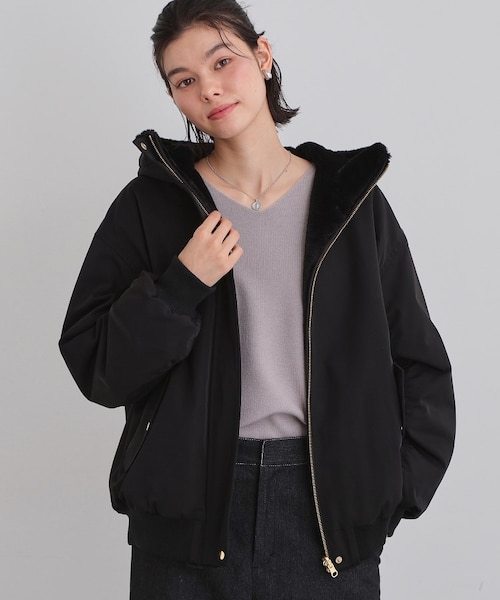 2WAY/洗える】リバーシブル フェイクファーブルゾン｜ザショップ