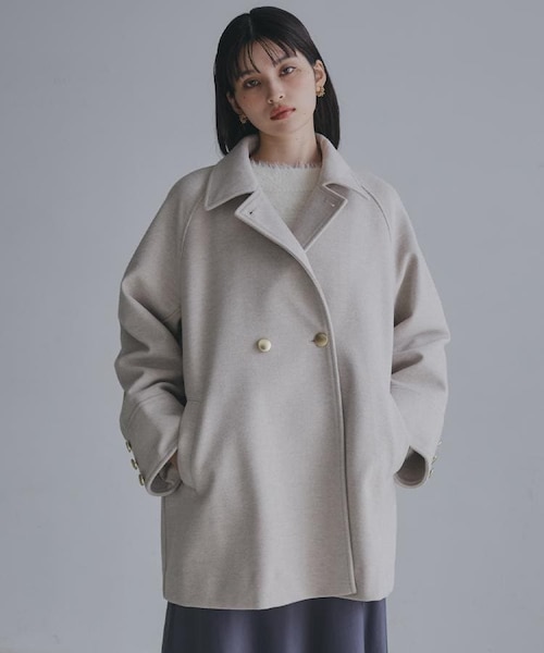 クラシカルな装い ウールライクスタンドカラーコート｜ザショップ