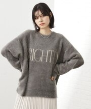 ベルベットフェザーロゴニットプルオーバー