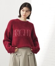 ベルベットフェザーロゴニットプルオーバー