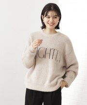 ベルベットフェザーロゴニットプルオーバー