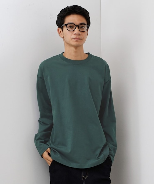 ハンドステッチ長袖Tシャツ 【洗濯機OK】