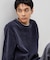 【心地良い、滑らかさ】レイヤード風ケーブル長袖Tシャツ