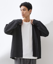 【セットでお買い得！】ニットカーディガン＋長袖Tシャツ　洗濯機OK/吸水速乾・毛玉になりにくい（Tシャツのみ）
