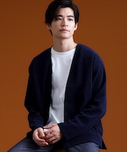 【セットでお買い得！】ニットカーディガン＋長袖Tシャツ　洗濯機OK/吸水速乾・毛玉になりにくい（Tシャツのみ）