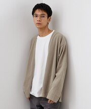 【セットでお買い得！】ニットカーディガン＋長袖Tシャツ　洗濯機OK/吸水速乾・毛玉になりにくい（Tシャツのみ）