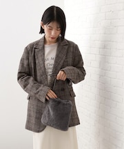 フェイクファーショルダーミニバッグ