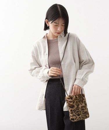 フェイクファーショルダーミニバッグ