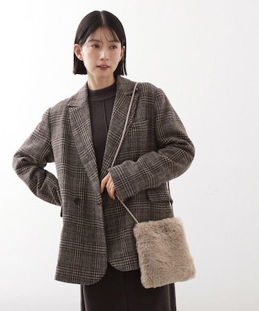 フェイクファーショルダーミニバッグ