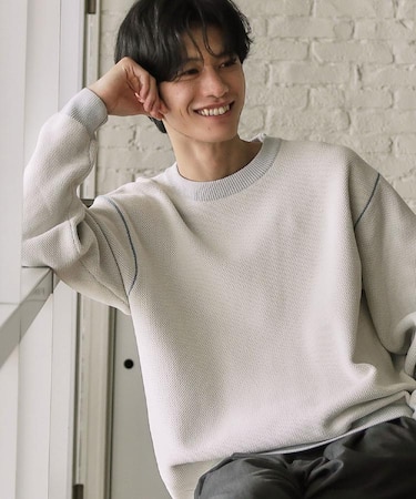 【大人の上品カジュアルを叶える】ハグするニット 洗濯機OK/6色展開