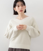 【洗える】フェザーラメニットプルオーバー