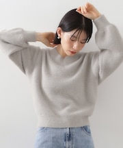 【洗える】上品にきらめく フェザーラメニット