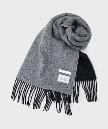 ウールリバーシブルマフラー