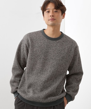 【裏起毛で暖かい】レトロフリーススウェット