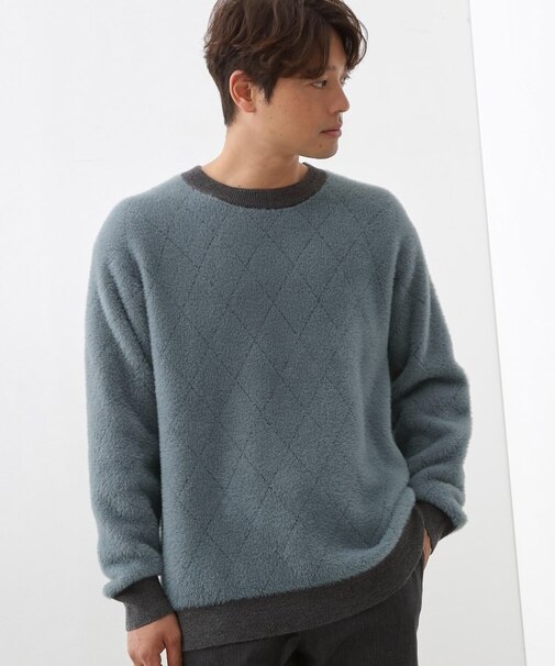 配色シャギーニット ユニセックスでおすすめ!