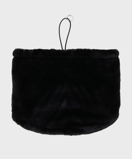 リバーシブルフェイクファーネックウォーマー