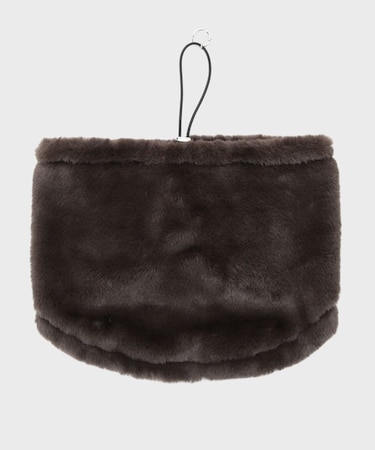 リバーシブルフェイクファーネックウォーマー