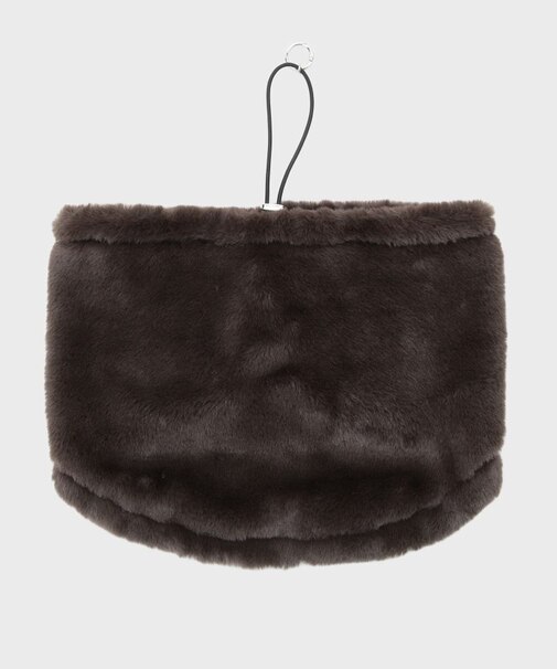 リバーシブルフェイクファーネックウォーマー