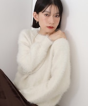 着るたびときめく ふんわりフェザーシャギーニット