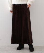 ベロアナロースカート
