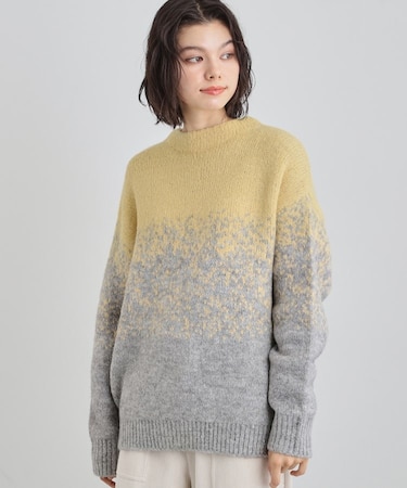 バルキーブレンドヤーンニットプルオーバー