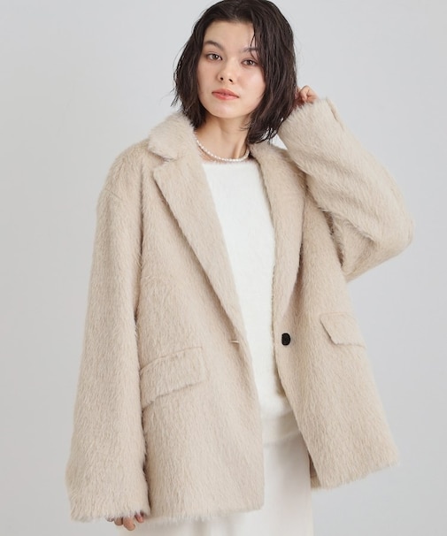 シャギーチェスターハーフコート