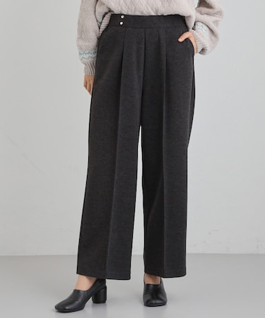 ピンタックワイドパンツ