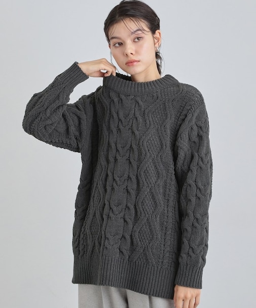 マットモール　ケーブルニット