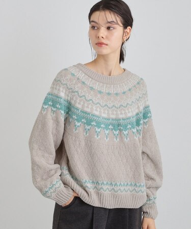 モール求心柄ニット