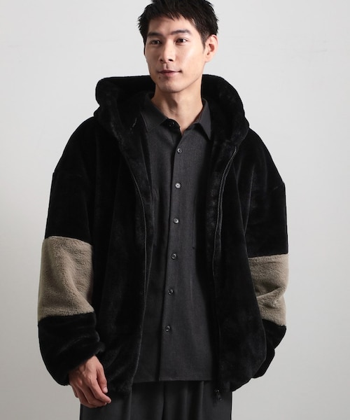 よんき♡新品未開封♡フードエコファーブルゾン フードフェイクファーブルゾン｜ザショップティーケーの通販｜&mall