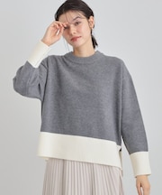 カラーブロックニット