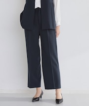 【通勤・セレモニー】ダブルクロスワイドパンツ/セットアップ可