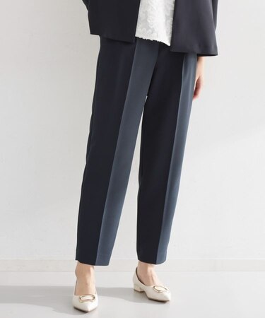 【通勤・セレモニー】美脚シルエット ダブルクロステーパードパンツ/セットアップ可