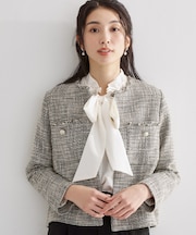 ツイードノーカラージャケット