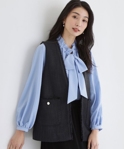 【フォーマルにもカジュアルにも】ツイードジレ