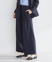【通勤・セレモニー】CAVIAN 2タックワイドパンツ/セットアップ可