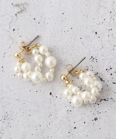 つぶつぶパール調ピアス