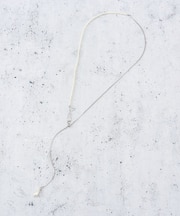 華奢パール調Y字ネックレス