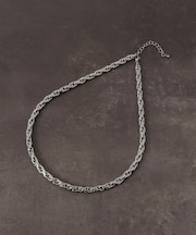 オーバーラップ チェーン ステンレス ネックレス ユニセックス