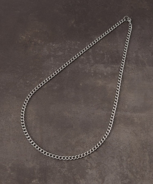 カーブ チェーン ステンレス ネックレス 【ユニセックス】